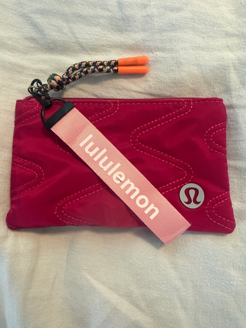 lululemon athletica Pink Wristlet Pouch - Quilted Nylon